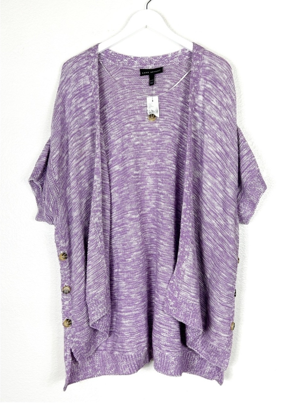 NWT Lane Bryant open front short sleeve cardigan sweater plus classic SZ 22/24